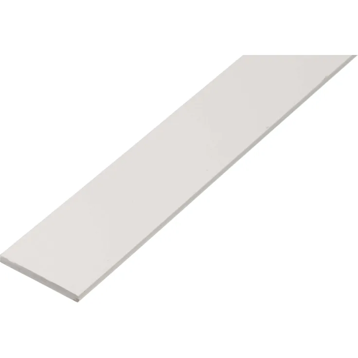 Alberts Flachstange | Kunststoff, weiß | 1000 x 25 x 2 mm 
(479404)