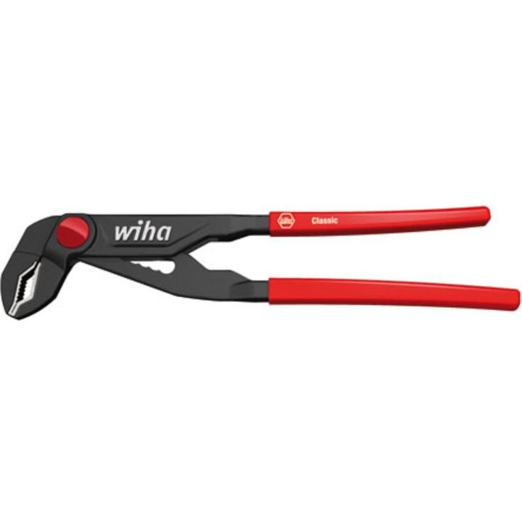 Wiha Wasserpumpenzange mit Druckknopf Classic (26767) I Wapu Zange 300 mm I durchgestrecktes Gelenk mit doppelter Führung für höchste Stabilität