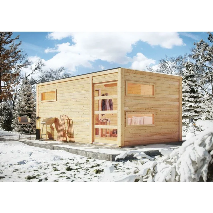 Karibu Saunahaus Hygge naturbelassen - Preisvergleich – Bild 2