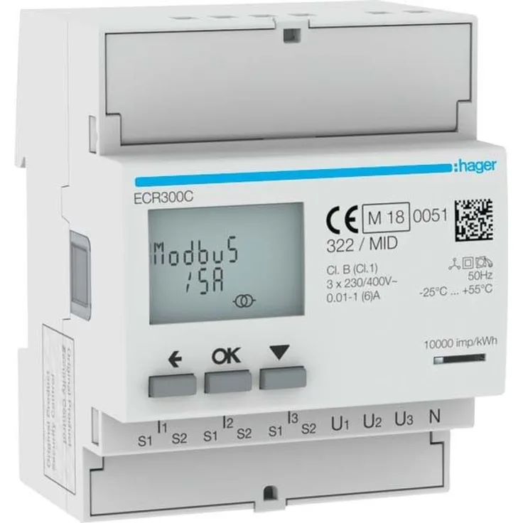 HAGER Energiezähler 3phasig ECR300C