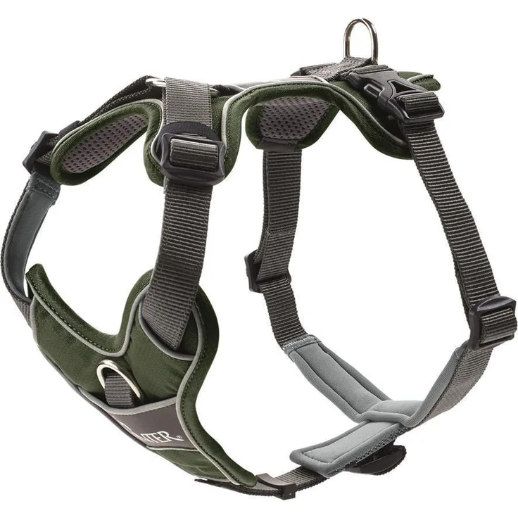 Hunter Hunde-Geschirr Divo grün-grau L-XL
