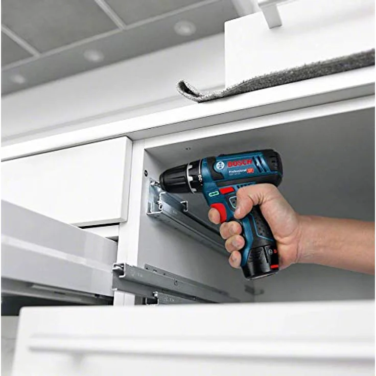 Bosch Professional 12V System Akku Bohrschrauber GSR 12V-15 (39 tlg. Zubehörset, 1x 2.0Ah Akku, 1x 4.0Ah Akku, Ladegerät, in Tasche) – Bild 5