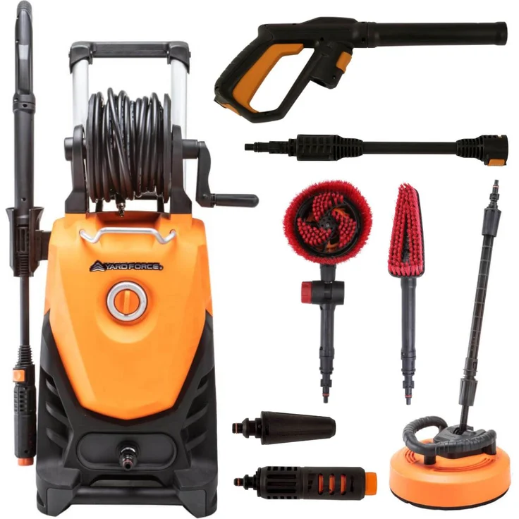 Yard Force EW N16 Kaltwasser-Hochdruckreiniger, Seifentank, Hochdruckschlauch, Kaltwasser-Hochdruckreiniger, max. Wasserfördermenge 470 l/h 2500 W 40°C 26 kg – Bild 2