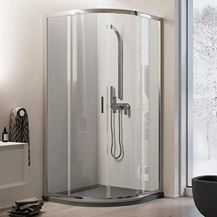 Eckeinstieg Duschkabine Runddusche 80x80 H198 Transparent 6mm Glas Mod. Ready – Bild 2