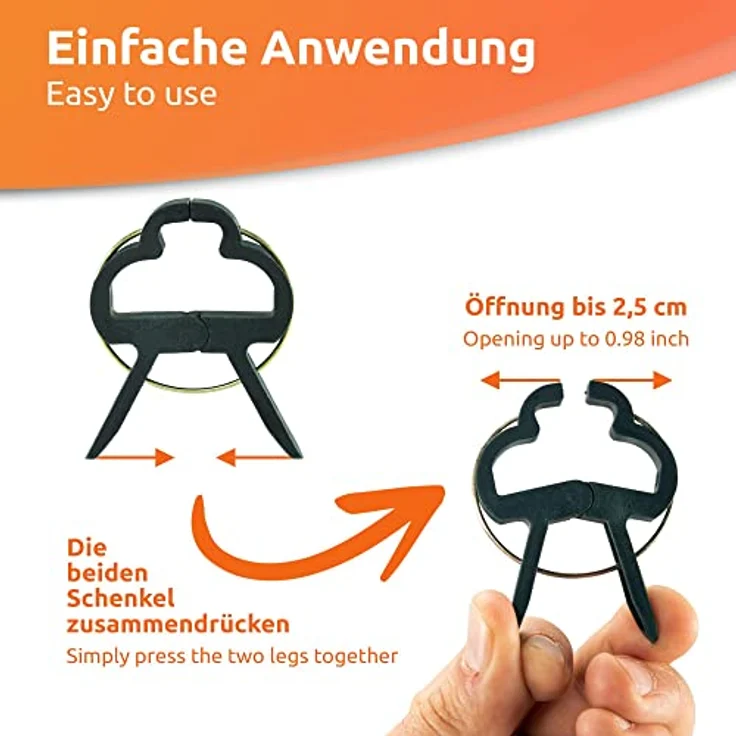 ECENCE EN 60x Pflanzenclips Pflanzenklammern für Tomaten, groß Reben, Rosen, Rankhilfe für Kletterpf – Bild 3