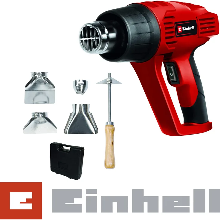 Einhell Heißluftgebläse TH-HA 2000-1 (2.000 W, 2 Temperaturstufen 350°-550°, 2 Leistungsstufen, Überhitzungsschutz, inkl. Zubehör und Transportkoffer)