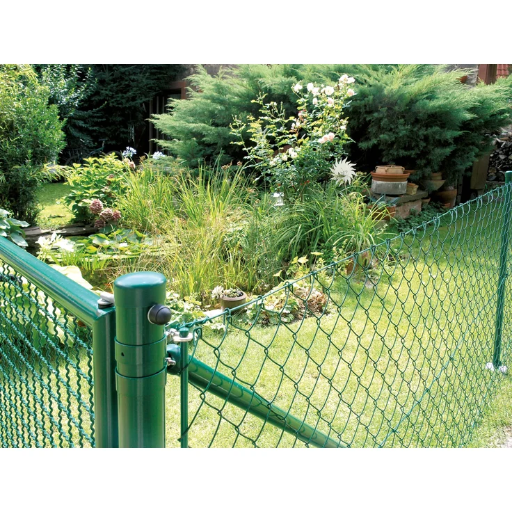 Alberts Maschendrahtzaun als Zaun-Komplettset, zum Einbetonieren | grün | Höhe 100 cm | Länge 15 m 
(633226) – Bild 4