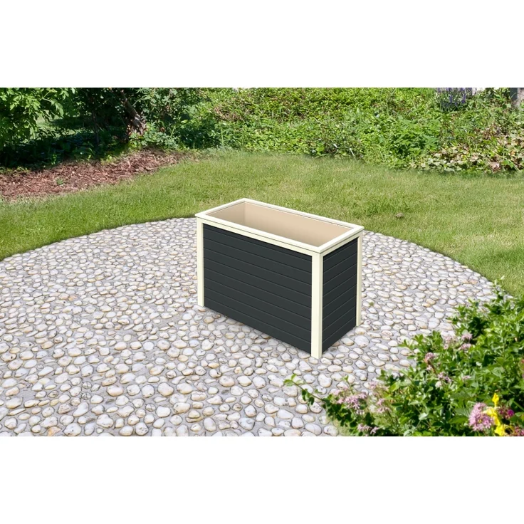 Karibu Hochbeet 1 anthrazit, 133x69x82 cm, 460 Liter – Bild 2