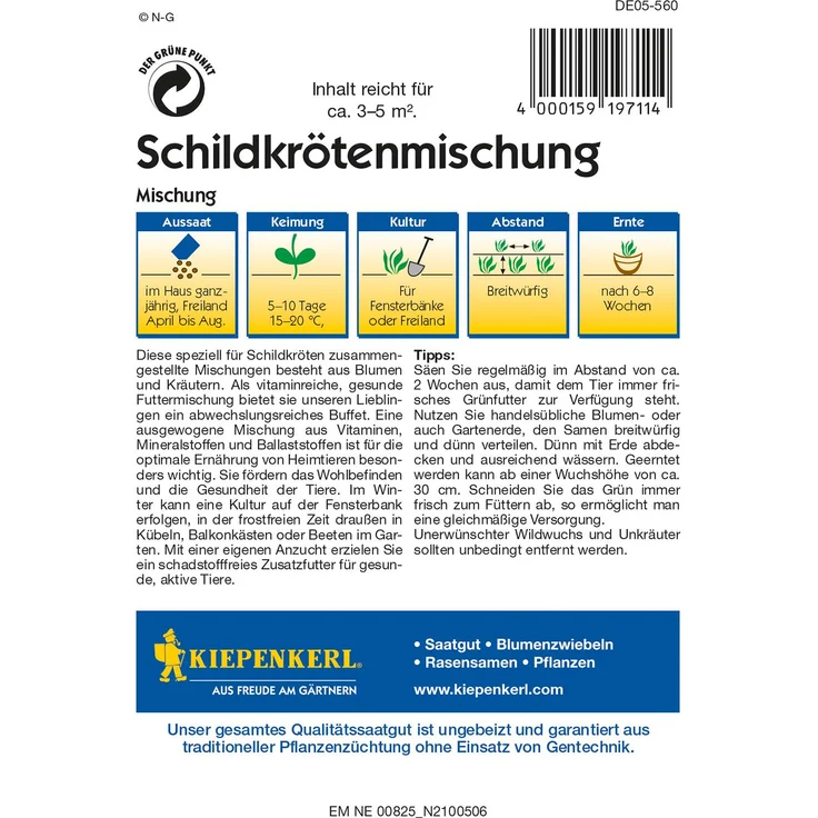Kiepenkerl Schildkrötenmischung Inhalt reicht für 3 - 5 m² – Bild 2