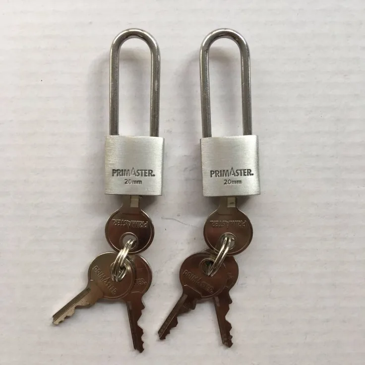 TrendLine Vorhängeschloss silber mit hohem Bügel 20.0 mm - 2 Stück