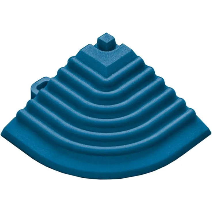 florco® Eckteil für 40 x 40 cm Klickfliesen, blau, 6,2 x 6,2 x 1,8 cm, 4 Stück/Pack