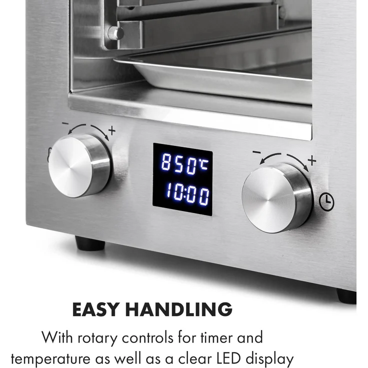 Hannibal Hochtemperaturgrill Indoor 2.200W 850°C Edelstahl silber Silber – Bild 6