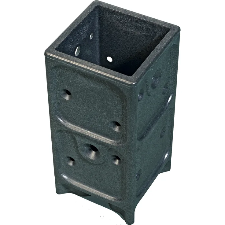 1 Stk. Aufschraubhülse für Holzpfosten 7x7cm Pfostenanker Pfostenanker