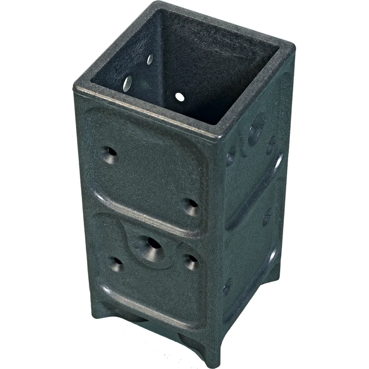 1 Stk. Aufschraubhülse für Holzpfosten 7x7cm Pfostenanker Pfostenanker – Bild 1
