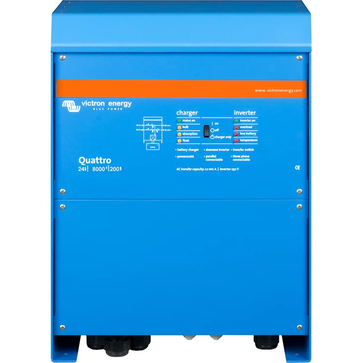 Victron Quattro 24/8000/200 24V 230V 6500W Sinus Wandler 220A Batterielader