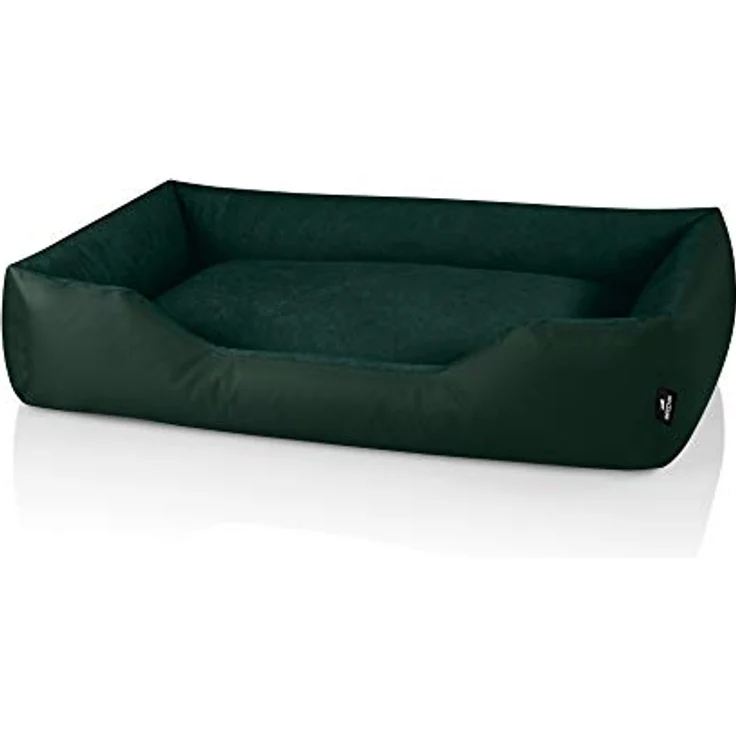 BedDog Hundebett Zara, Hundekissen mit abziehbaren waschbaren Bezug, Hundekorb, Hundesofa, für große Hunde, XXXL, Cordura und Microfaser-Velours, beige – Bild 2