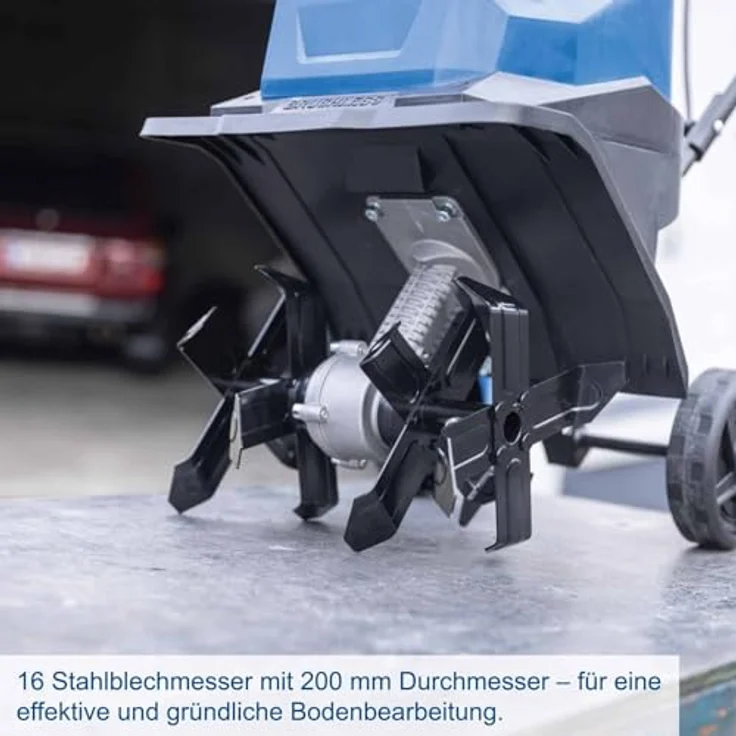 Scheppach BC-MT300-X Akku Bodenhacke, Gartenfräse mit 30 cm Arbeitsbreite, 20 cm Arbeitstiefe, 140 min-1, 20V-IXES-Serie, 10 Jahre Garantie, inkl. 2x 2Ah Akku & Ladegerät – Bild 3