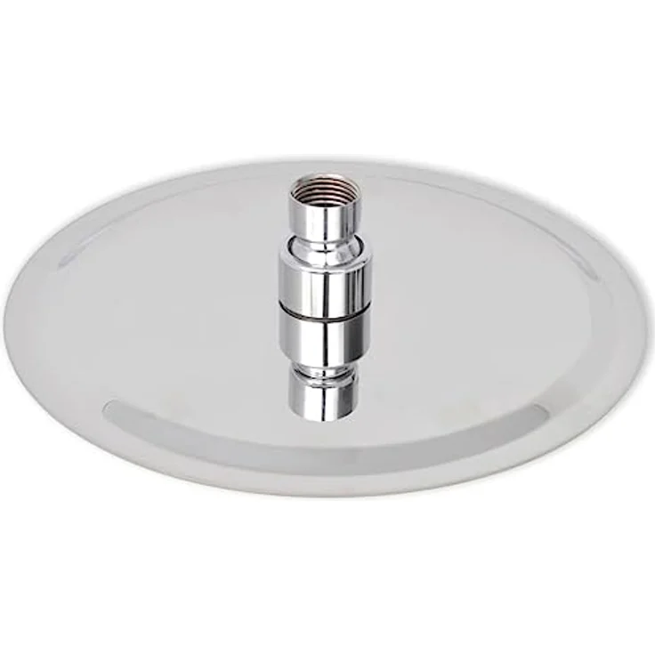 vidaXL Regenduschkopf Regenbrause Edelstahl 20 cm Rund, Anti-Kalk-Düsen, 95 Düsen, Wand- oder Deckenmontage – Bild 4
