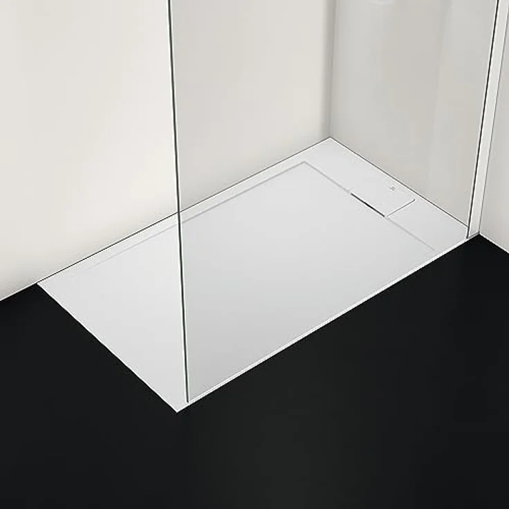 Ideal Standard Ultra Flat S i.life Rechteck-Brausewanne, 1200x700x30mm, Quarzgrau, rutschhemmed, mittiges Ablaufloch, Mineralguss – Bild 4