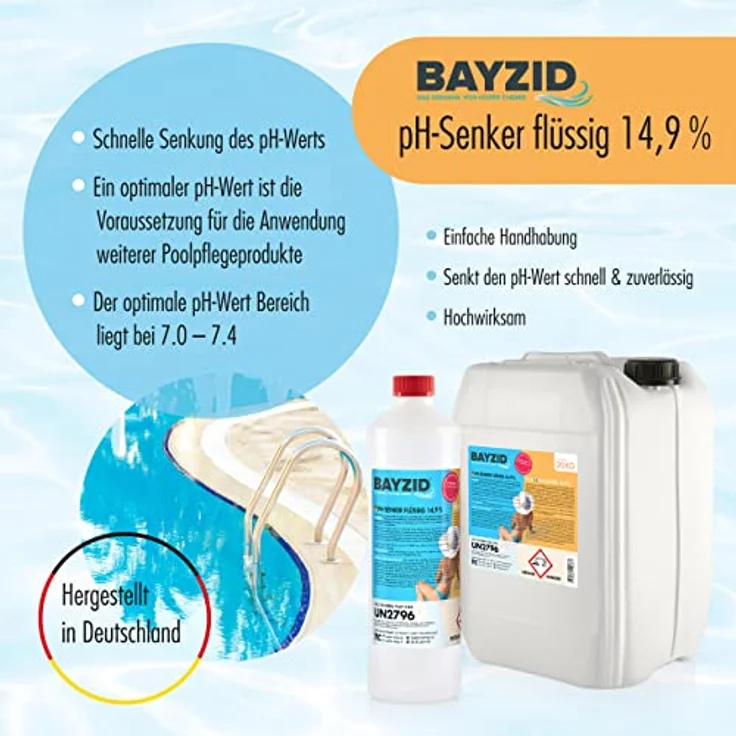 Höfer Chemie GmbH 1 x 10 kg BAYZID pH Minus flüssig 14,9% – Bild 2