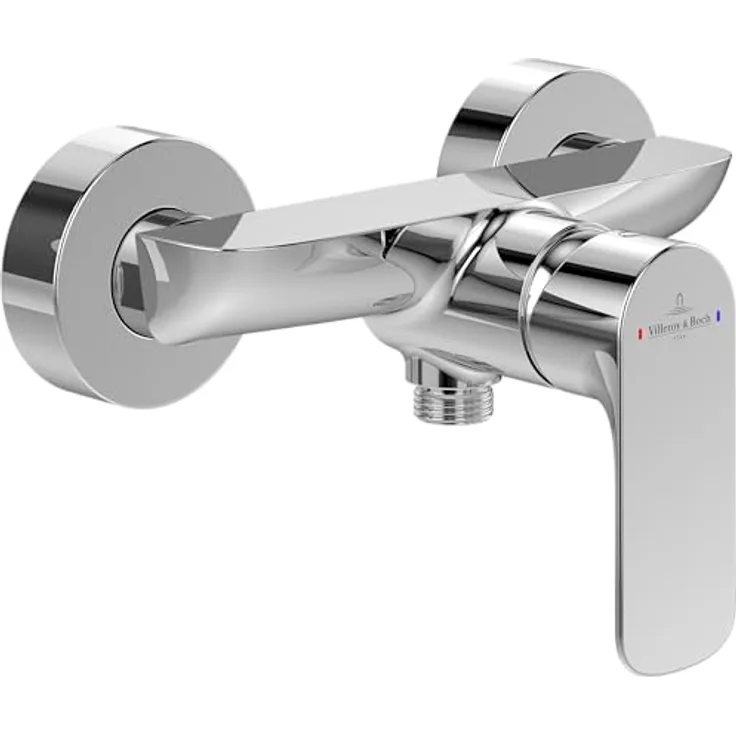 Villeroy & Boch O.novo Duscharmatur, Einhebelmischer Dusche Chrom mit Rückflussschutz und Keramikkartusche