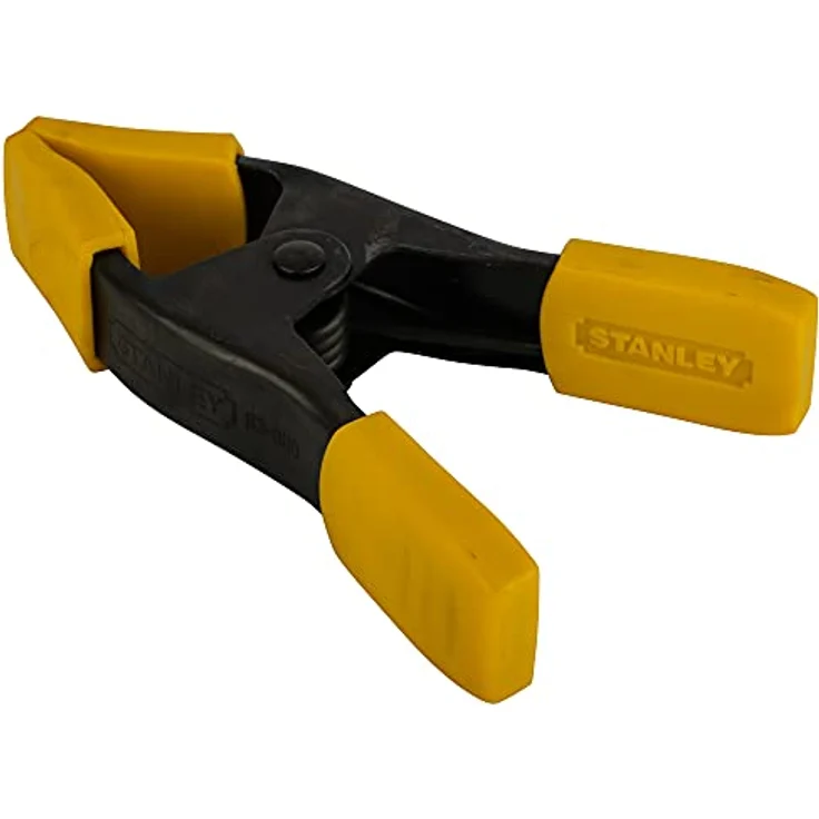 Stanley 9-83-080 Federzwinge Metall (50 mm Spannweite, 198 g, stabiles Metallprofil für Stärke  Haltbarkeit, Schutzkappem zum Schutz vor Kratzern und Beschädigungen), Yellow-Black – Bild 4
