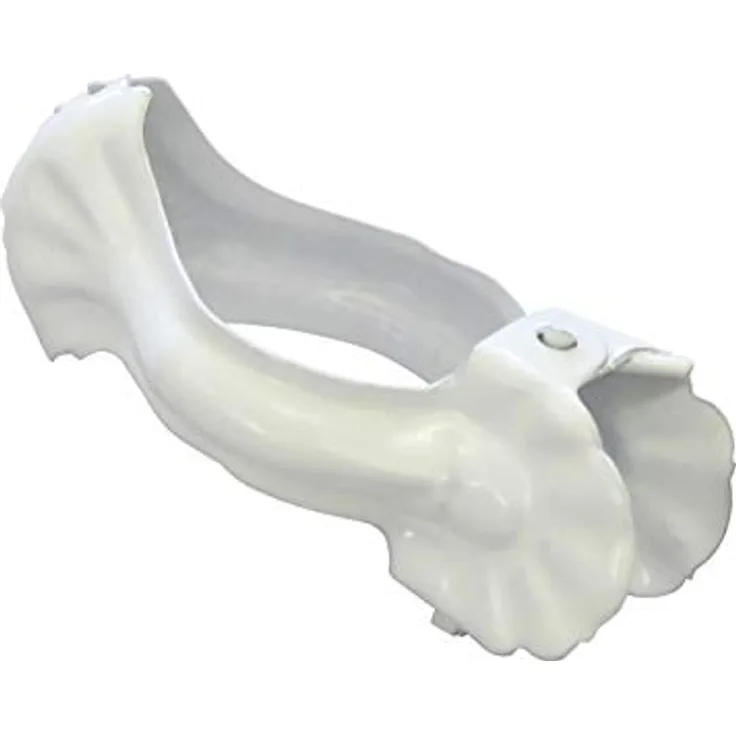 GARDINIA Donauklammer, 6 Stück, Ø 16 mm, für Caféhaus- und Vitragestangen, Metall, Weiß