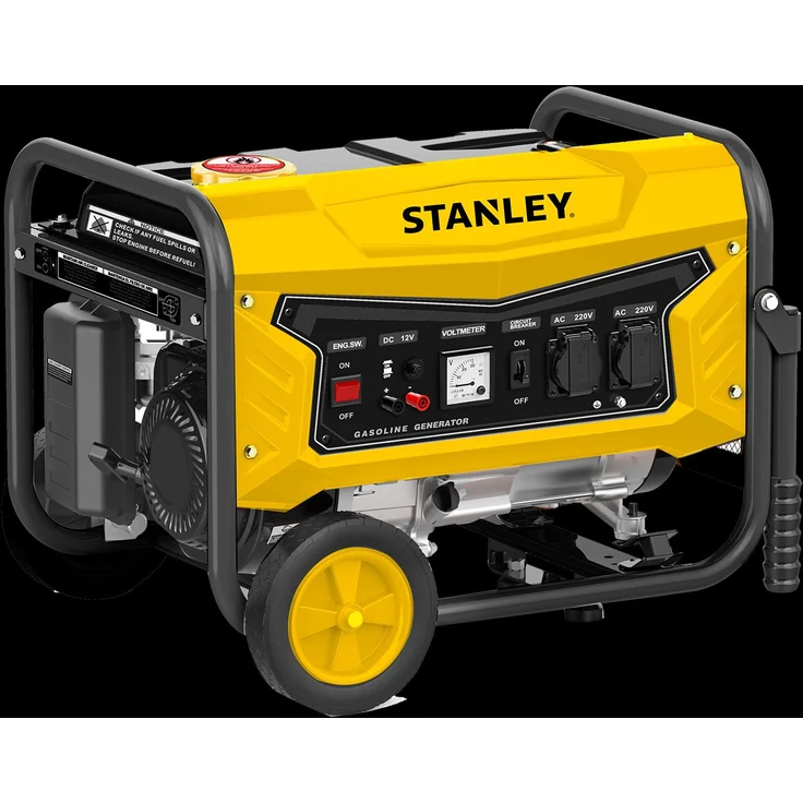 Stanley SG3100 Basic, Stromgenerator mit 3100 W Leistung, 4-Takt-Motor und 15 l Tankinhalt