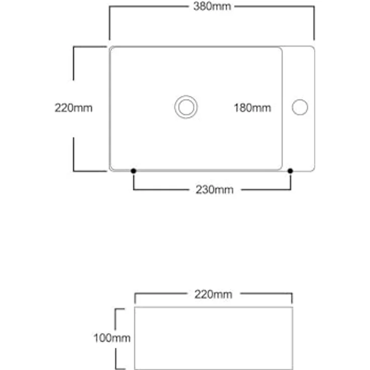 Design Waschtisch Gästebad Kleines Washbecken Handwaschbecken Hahnloch Rechts – Bild 3