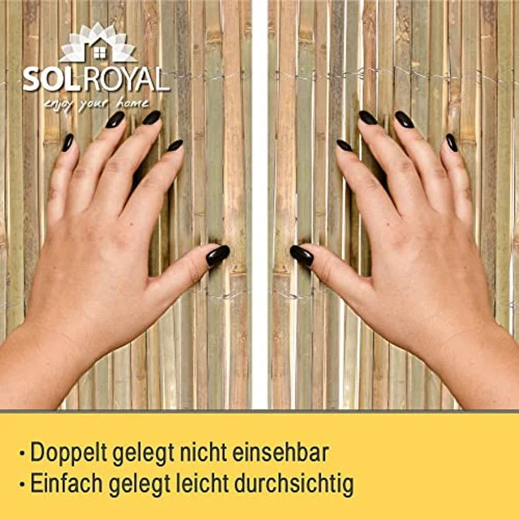 Sol Royal Sichtschutzmatte Bambus SolVision B89 Bambus, 300x100x1 cm – Bild 6