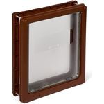 Kerbl Dog Mate® 2-Wege Hundetüre XL, Haustierklappe mit Magnetverschluss, braun, für große Hunde bis 630 mm Schulterhöhe, 366 x 441 mm