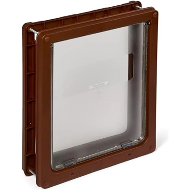 Kerbl Dog Mate® 2-Wege Hundetüre XL, Haustierklappe mit Magnetverschluss, braun, für große Hunde bis 630 mm Schulterhöhe, 366 x 441 mm – Bild 1