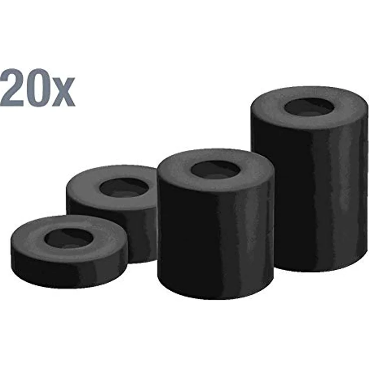 Distanzhülsenset, Kunststoff Schwarz Ø 20x5|10|20|30je5 - GAH Alberts - Preisvergleich – Bild 2