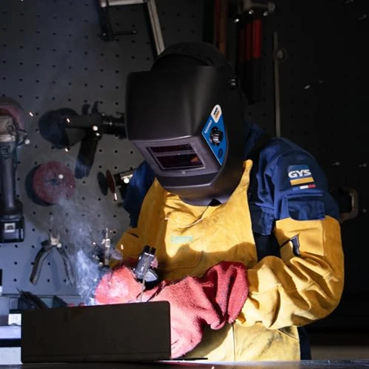 GYS LCD techno 9-13, Echtfarben-Schweißhelm mit Solarenergie, UVIR-Schutz, 2 Lichtsensoren, 440 g – Bild 6