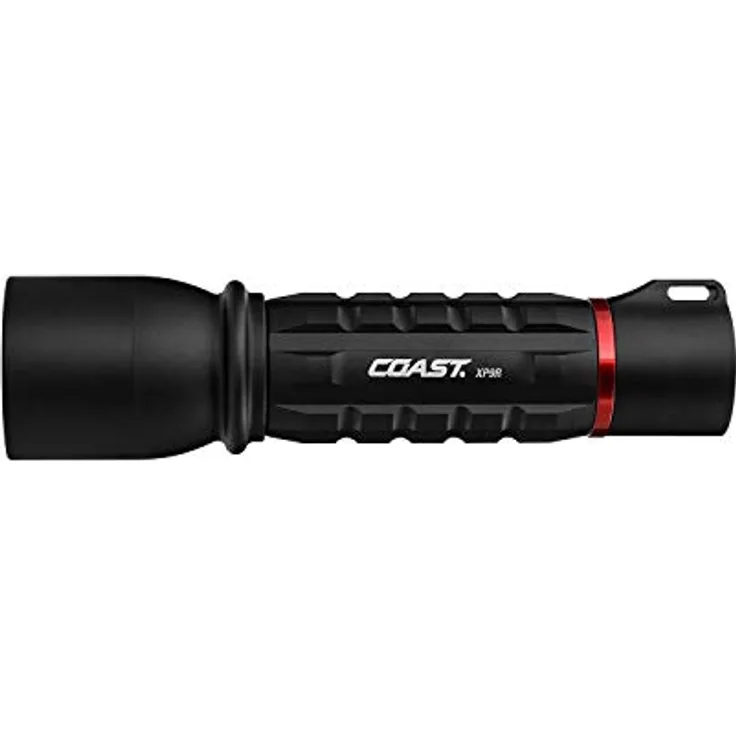Coast XP9R 1000 Lumen Wiederaufladbare Dual Power LED Taschenlampe in Aluminium, Schwarz