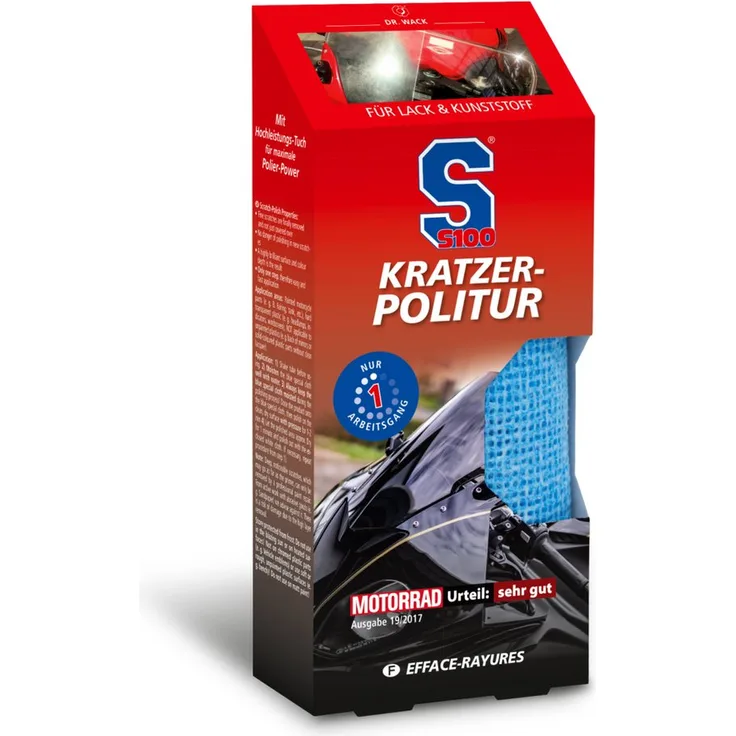 DR WACK Dr. Wack S100 Kratzer-Politur 50 ml Auto-Reinigungsmittel - NEUE FORMEL für noch bessere Kratzerentfernung in nur 1 Arbeitsgang