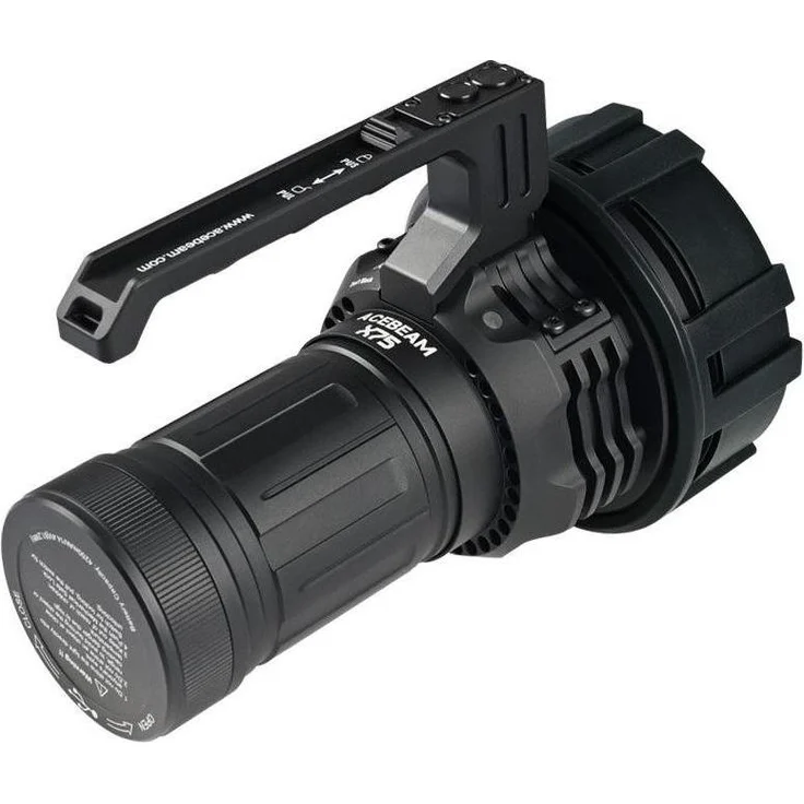 AceBeam X75 XHP70.2 HD, Taschenlampe mit 80.000 Lumen, 1.150 m Reichweite, wasserdicht IP68, wiederaufladbar via USB-C