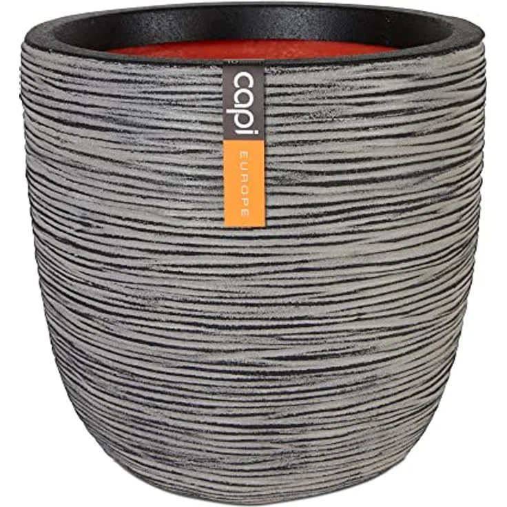 Capi Europe - Blumentopf Kugel Rib NL - Anthrazit - Ø 55 x H 53 - BlumenBlumentopf - ÜberBlumentopf - Blumenkübel - Pflanzenkübel - Für drinnen und draußen - Wetterfest - KOFZ935 – Bild 1