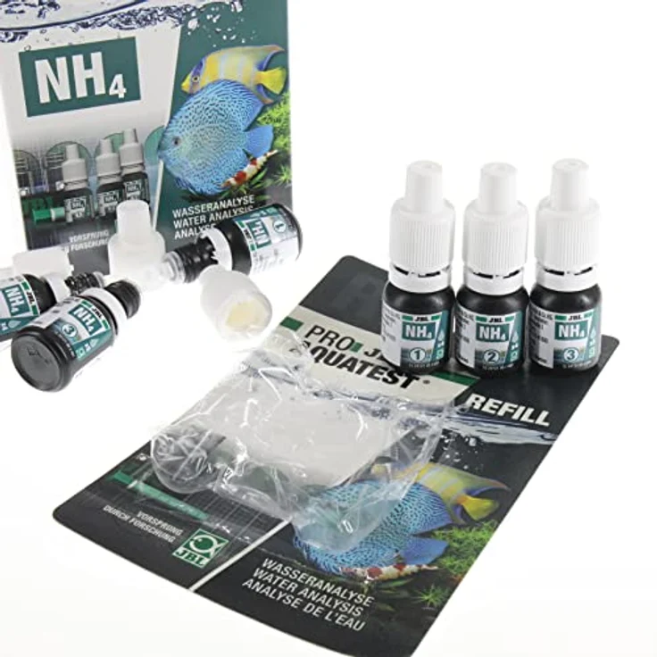 JBL Wassertest-Nachfüller, Für Süß-/Meerwasser-Aquarien und Teiche, ProAquaTest NH4 Ammonium Refill, 3 Stück – Bild 3
