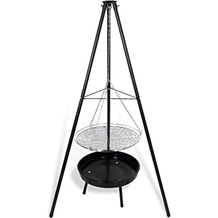 CCLIFE Schwenkgrill mit Grillrost drehbar Rutschfester Grill multifunktionaler tragbarer Grill