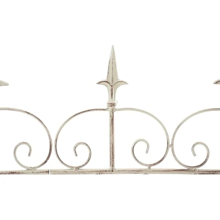CLP Rankhilfe Mangold, flexibler Gartenzaun aus Eisen, 124 cm breit, rustikaler Zaun mit liebevollen Verzierungen – Bild 4