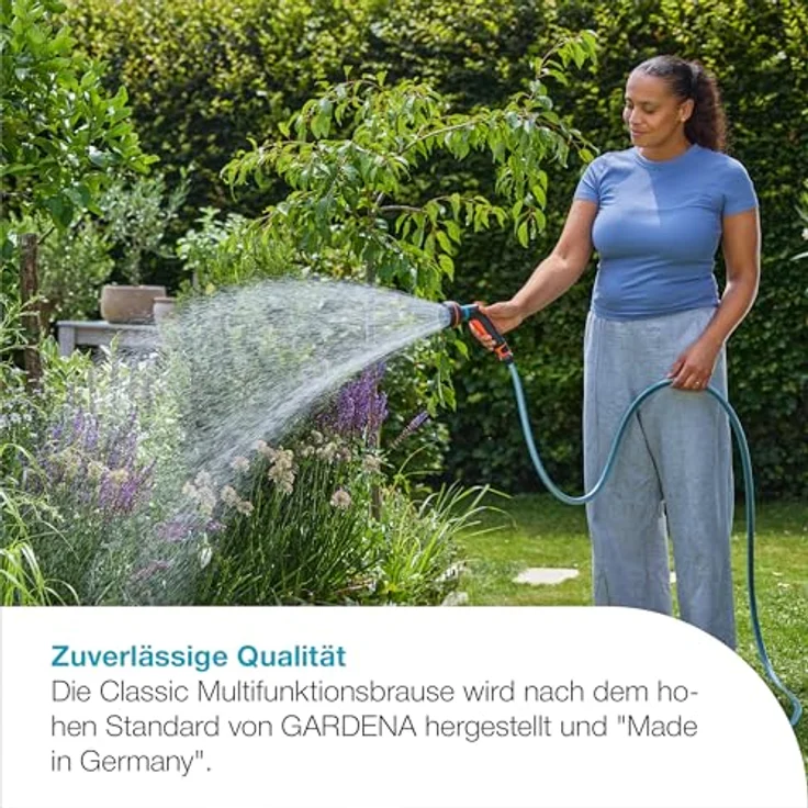 Gardena Multifunktionsbrause Classic, Gartenbrause mit 4 Sprühbildern, stufenloser Mengenregulierung und ergonomischem Design – Bild 3