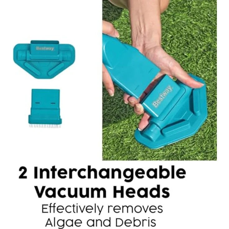 Bestway® Poolpflege-Set AquaSurge™ mit akkubetriebenem Poolsauger, Kescher und Poolbürste für Poolgrößen bis 610 cm, kabellos mit USB-Aufladung – Bild 5