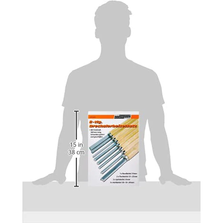 Brüder Mannesmann Drechselbeitelsatz, 8-teilig | M 691-8 mit Holzheft, 360mm lang, polierte und geschliffene Schneiden – Bild 4