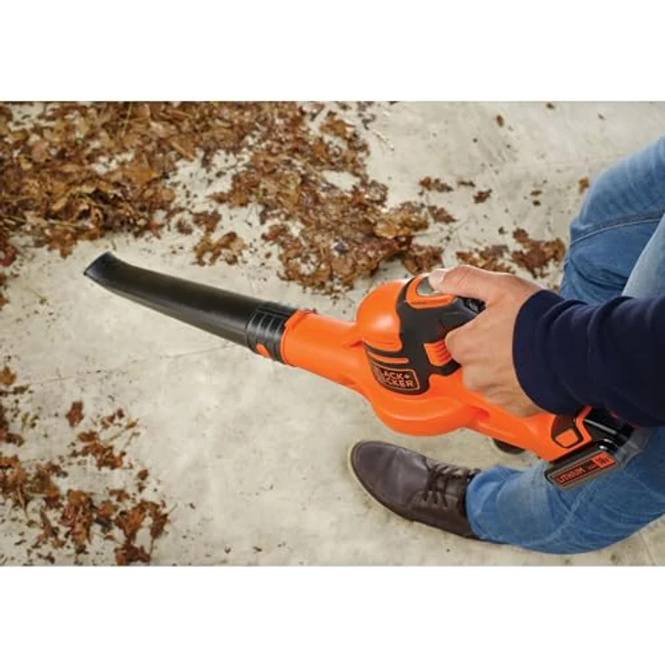 Black und Decker Akku Laubbläser (18V Li-Ion 169 km-h - 209 km-h einstellbare Blasgeschwindigkeit, ohne Akku und Ladegerät) GWC1820PCB – Bild 7
