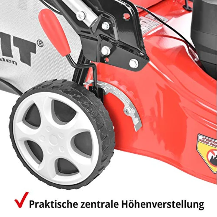 Hecht 5041S Akku-Rasenmäher mit Radantrieb, 41 cm Schnittbreite, Mulchfunktion, 3-stufige Höhenverstellung, Seitenauswurf – Bild 3