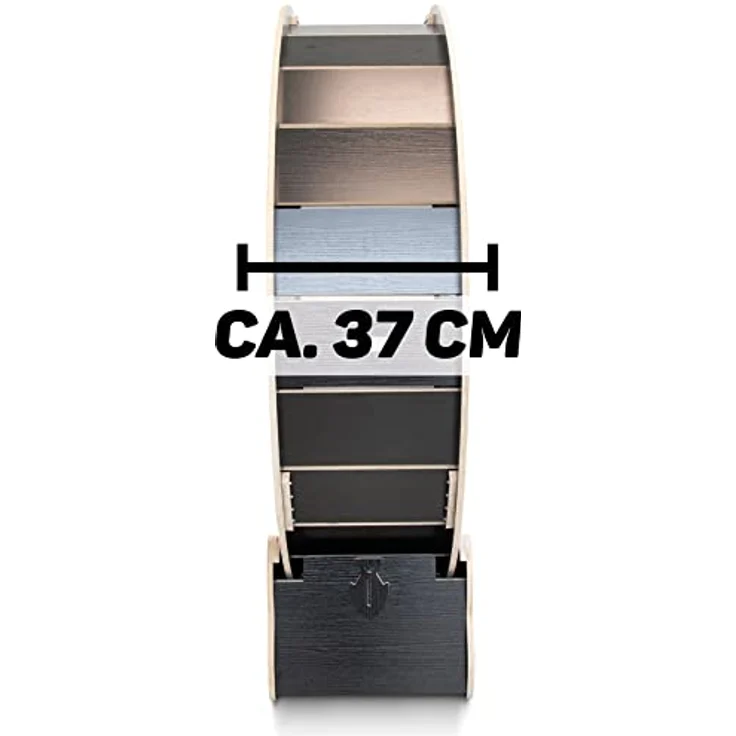 CanadianCat Company | Katzenlaufrad aus Holz - CatInMotion - XL Ø 120 cm - Spiel- & Trainingsgerät für Katzen | Bausatz Schwarz – Bild 4