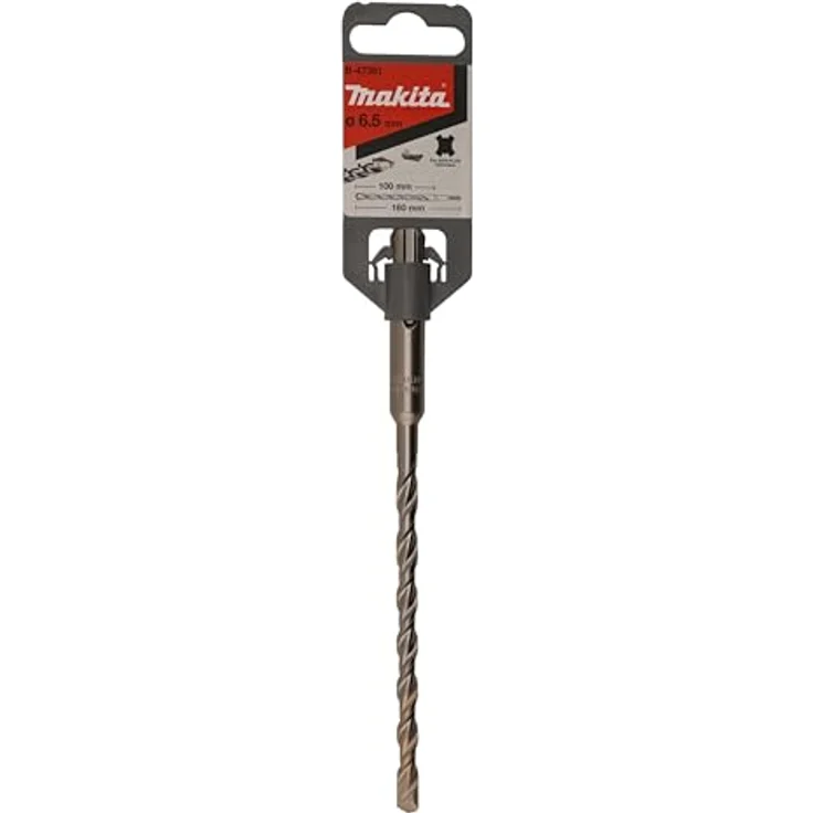 Makita SDS-VPLUS-Bohrer 6,5x160 mm, HM Bohrer für SDS-PLUS Hämmer mit 2 Power Breaker Schneidkanten für Hochgeschwindigkeitsbohren – Bild 2