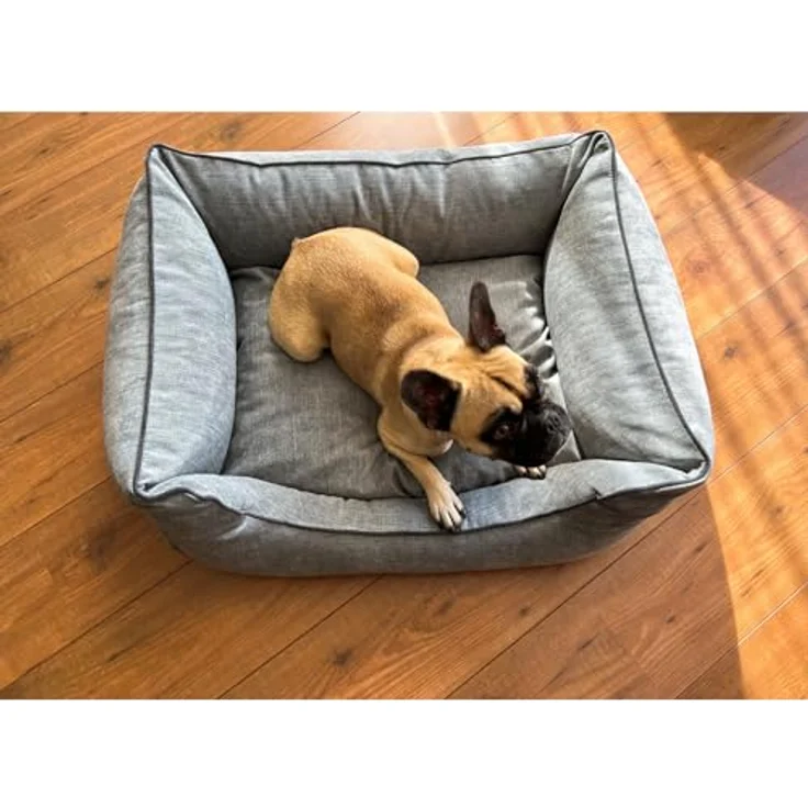 Aumüller Hundesofa Ortho Line, Grau - 117 cm - Orthopädisches Sofa für Hunde | Wendekissen mit Memory-Schaum | Abnehmbarer Bezug | Gefertigt in Europa – Bild 5