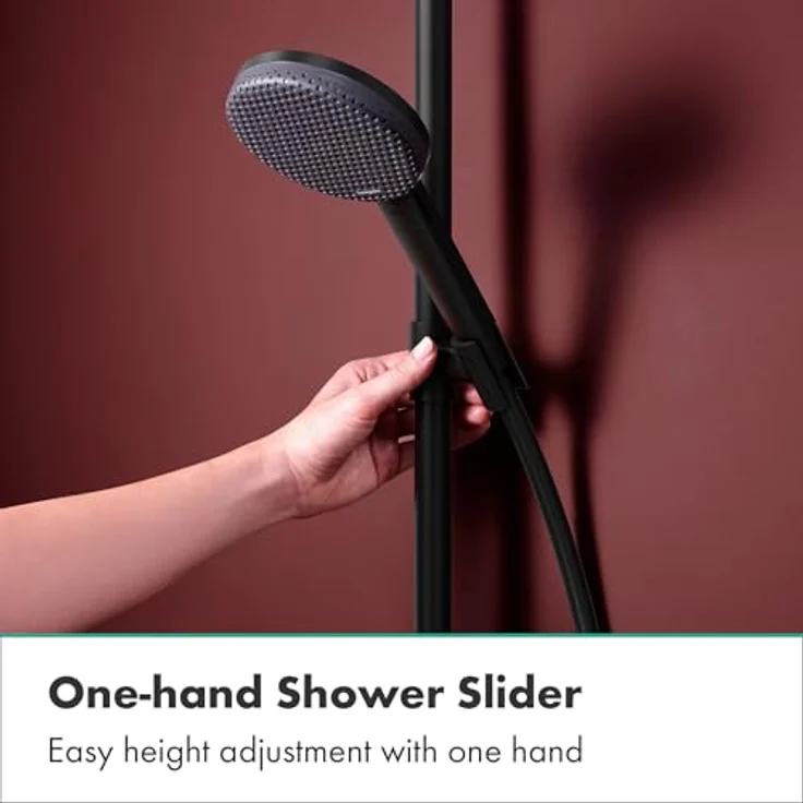 hansgrohe Raindance Alive Select S, Doucheset mit 125 mm wassersparendem Duschkopf, drei Strahlarten und mattschwarzer Optik – Bild 2